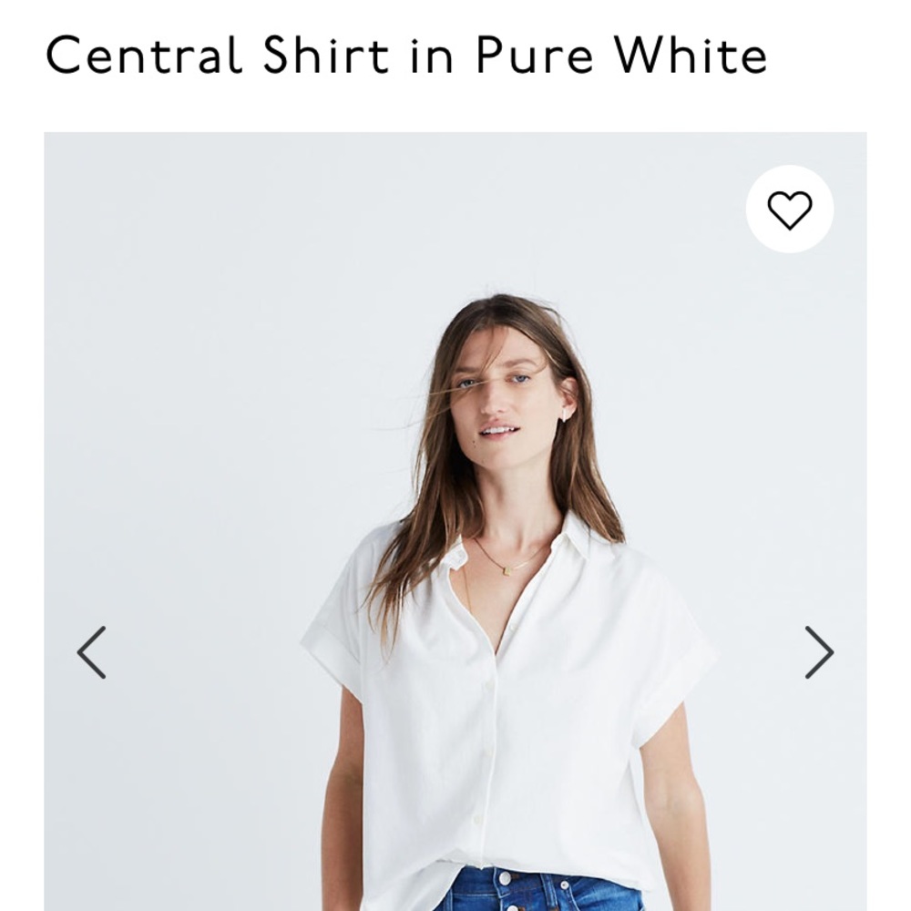 Madewell central shirt in white